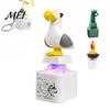Tragbares Schlüsselanhänger-Spielzeug 1/2 Stück Möwen-Mine-Knopf-Schlüsselanhänger, Wiederaufladbarer Fidget-Clicker mit echtem taschengroßem Stress-Geräusch und LED-Licht, Mini