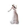 Fairy Romantic Mesh Splicing Tube Top Dress Temperament Heavy Industry Long Dress