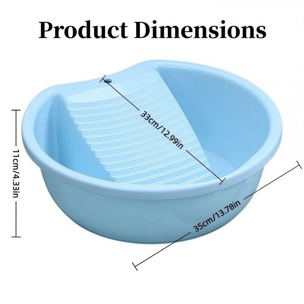 Thickened Washboard Laundry Basin Plastic Laundry Tub  Hand Washing Clothes