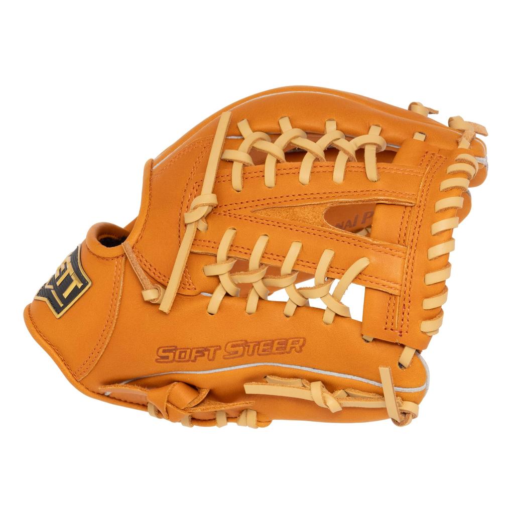 ZETT Baseball Softball Limited for Boys and ZETT Baseball Swallow Sports Soft Brown X Pastel Glove, Glove, All-Around, Edition, Juniors, Children's,