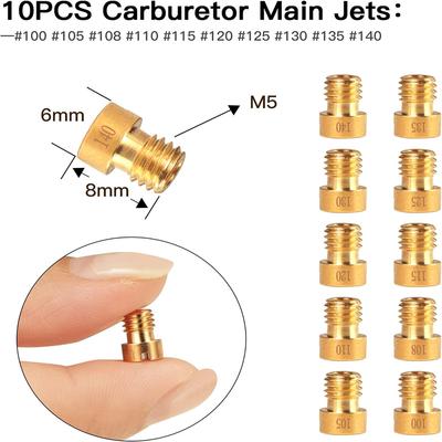 40PCS Carburetor Main Jet Slow Pilot Jet Kit Include 30pcs Main Jets and 10pcs Slow Pilot Jet for PWK Keihin OKO CVK Crab