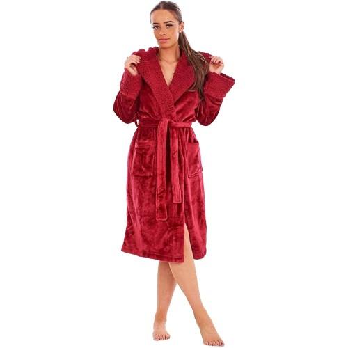 Keanu Womens/Ladies Shimmer Sherpa Fleece Dressing Gown
