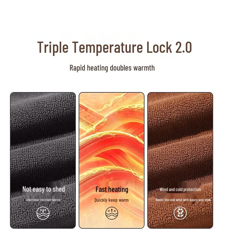 Men's Quick-Dry Elastic Long-Sleeve T-Shirt - Brushed Fleece Winter Hiking Base Layer