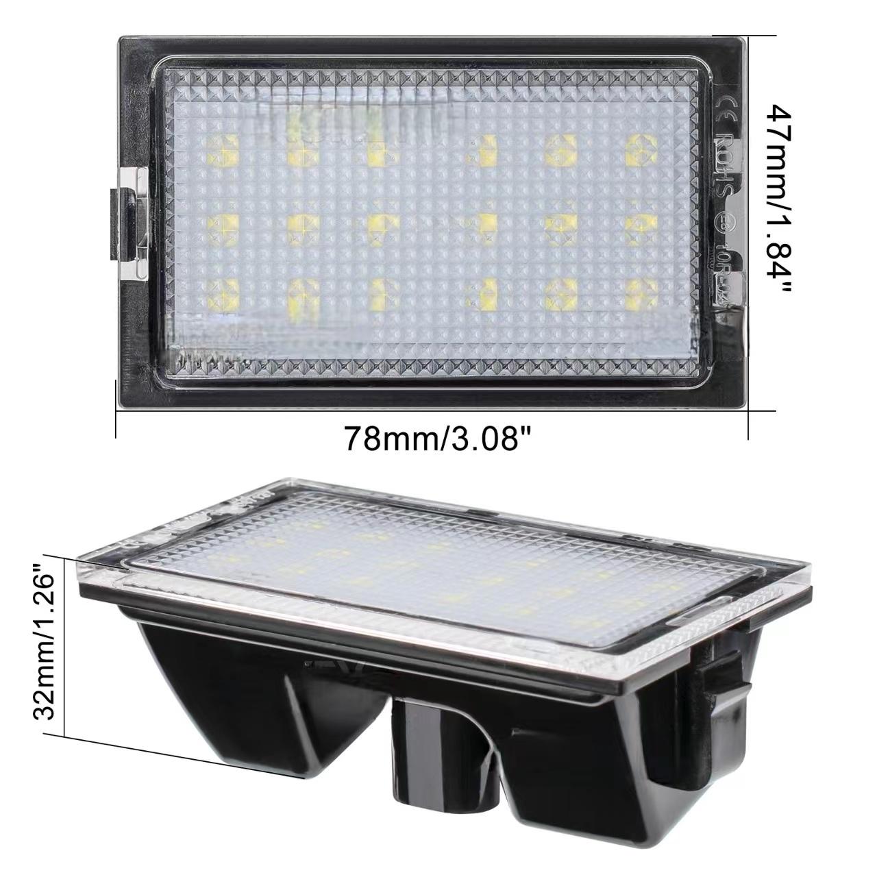 White LED License Plate Lights – Fits 2005-2013 Land Rover Discovery 2, 3, 4