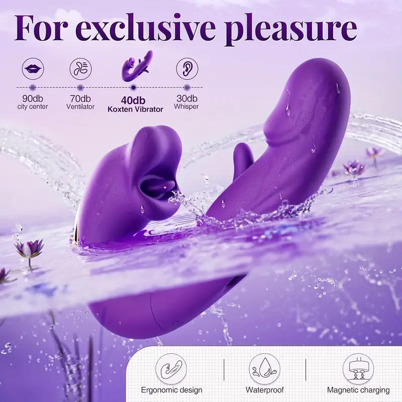 G-spot Vibrator Tongue Rose Erotica Dildo Vibrator Clitoral Stimulator with 10 Licks 10 Vibration Patterns Tapping Clitoral Stimulator Anal Sex Toys
