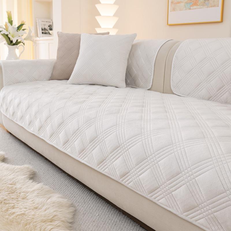 Geometry Pattern Thicken Sofa Cover Four Seasons Universal Soft Velvet Sofa Cushion Non-slip Couch Towel Mat for Living Room