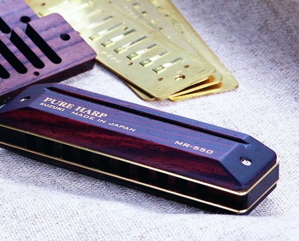 SUZUKI 10 Hole Harmonica PURE HARP Tone MR-550 A