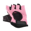 2PCS Fitness High Elastic AntiSkid Sports Half Finger Gloves for Dumbbell Aerial Yoga Training Equipment(Rose M)