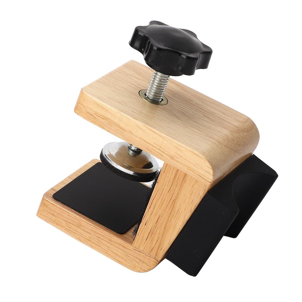 Wood+Silicone Pad Guitar Stand Holder Black+Wood color Desk Edge Guitar Stand For Guitar