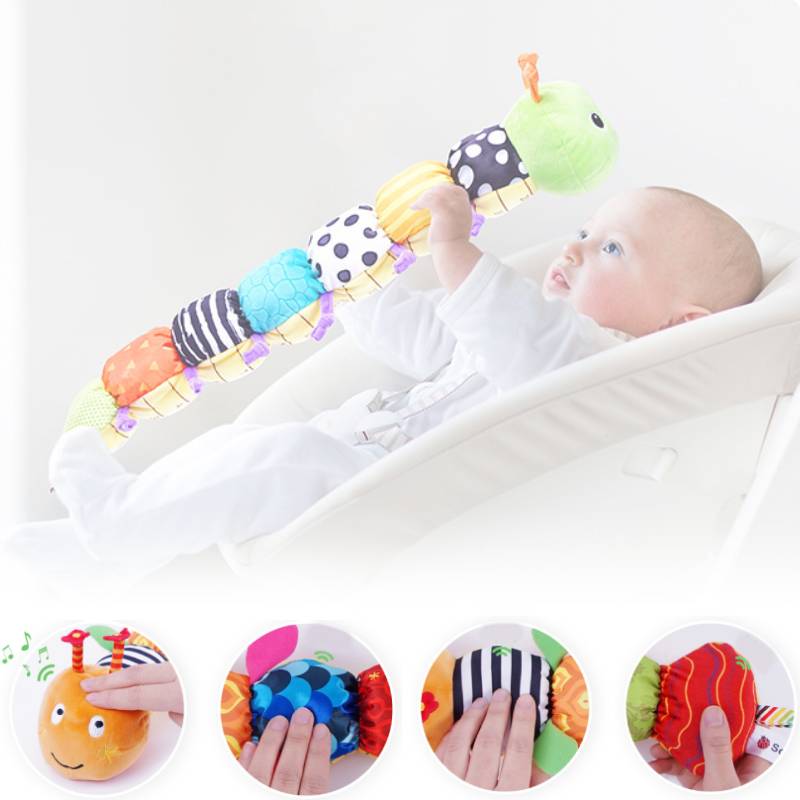 Musical Sozzy Plush Caterpillar Baby Toy Soft Sensory Sound Infant Newborn Toys
