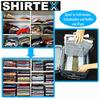 SHIRTEX T-Shirt Organizer Stackable Storage Bag Laundry Shirts Set of 10