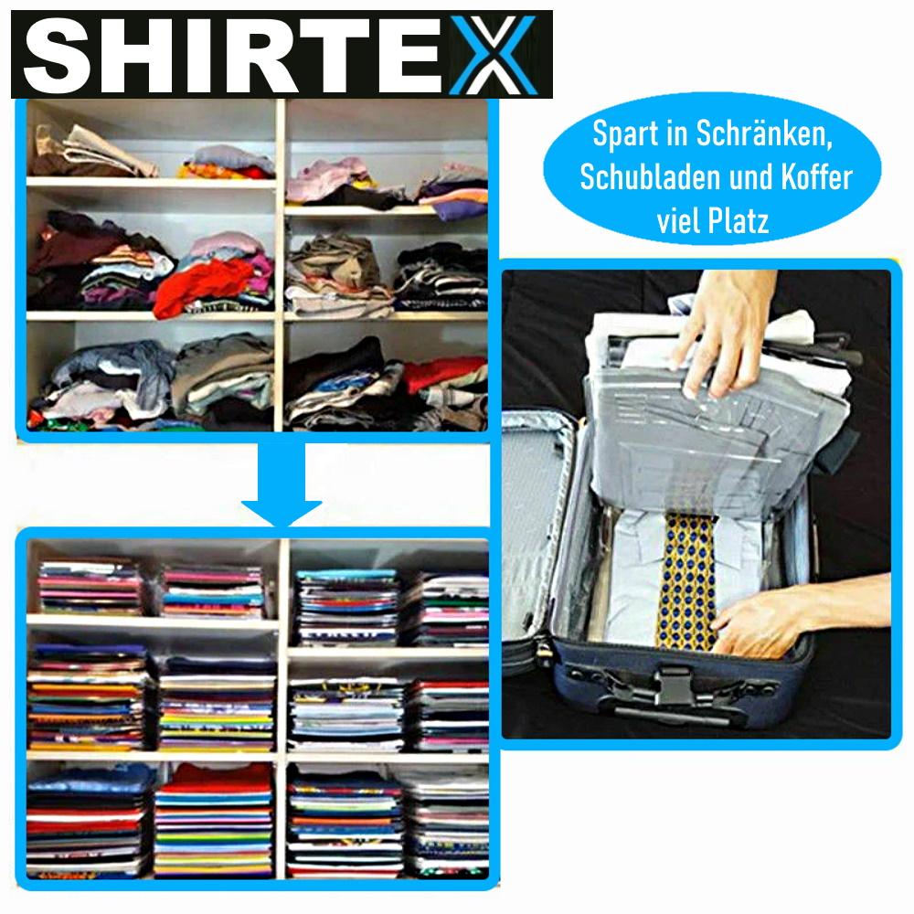 SHIRTEX T-Shirt Organizer Stackable Storage Bag Laundry Shirts Set of 10