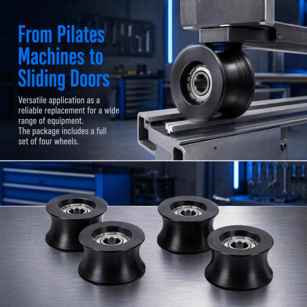 4pcs 10mm Inner Bore Guide Roller 42mm Diameter Machine Guide Wheel For Gym Equipment