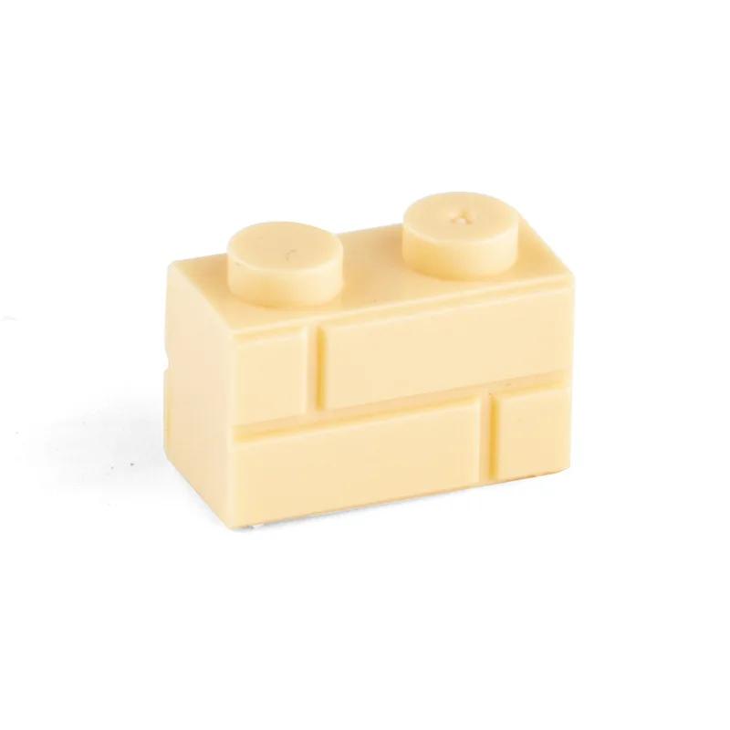Non-Toxic 1X2Dots Moc The Wall Brick 60Pcs Mix Color Diy Classic Education Toy Parts Small Building Blocks Compatible With Lego Bricks