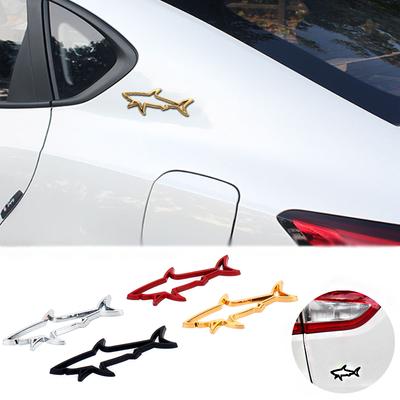 3D Metall Auto Styling Aufkleber Hohl Fisch Hai Emblem Abzeichen Aufkleber Autos Motorrad Computer Tankdeckel Zubehör Aufkleber