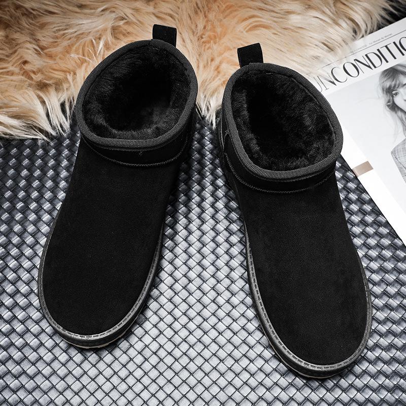 

Зимняя мужская обувь 2024 года, модная и универсальная, для подростков, бархатная, теплая, из хлопка, мужская, повседневная, спортивная, для папы, модная обувь 39