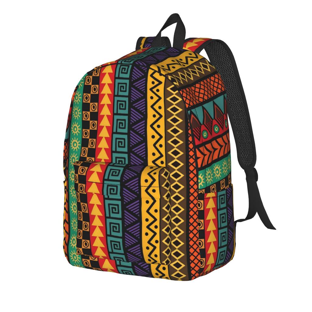 Traditioneller Ethnisch Tribal Rucksack für Männer Frauen Mode Student Business Tagesrucksack Bunt Laptop Computer Leinwandtaschen Outdoor