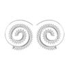 Geometric Spiral Shape Exaggerate Earring Allergy Free Women Round Ear Stud for Travel Daily