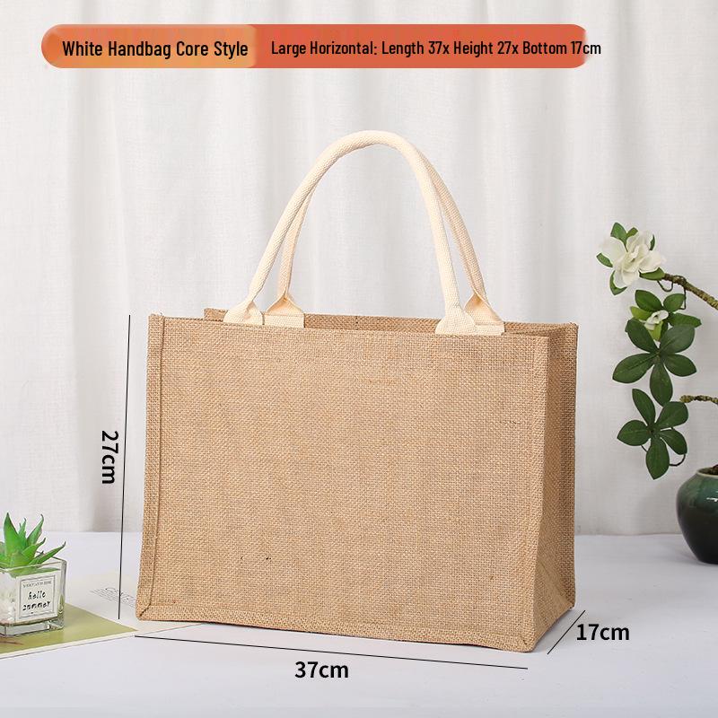 Available Jute Tote Bag - Customizable Logo, Blank for DIY or Hand-painting