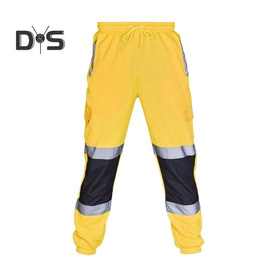 

Светоотражающие защитные брюки, светоотражающие зоны на 360 градусов, высокая видимость, ночные уличные строительные рабочие, ночные смены, бег, велоспорт, брюки M жёлтый