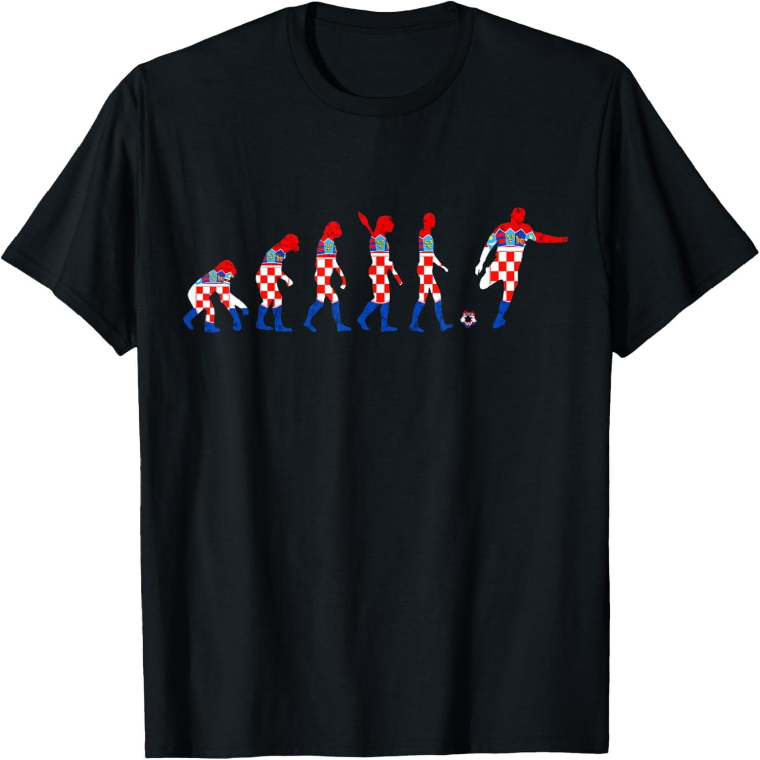 Croatian Soccer Evolution Croatia Hrvatska Soccer Team T-Shirt S разноцветный