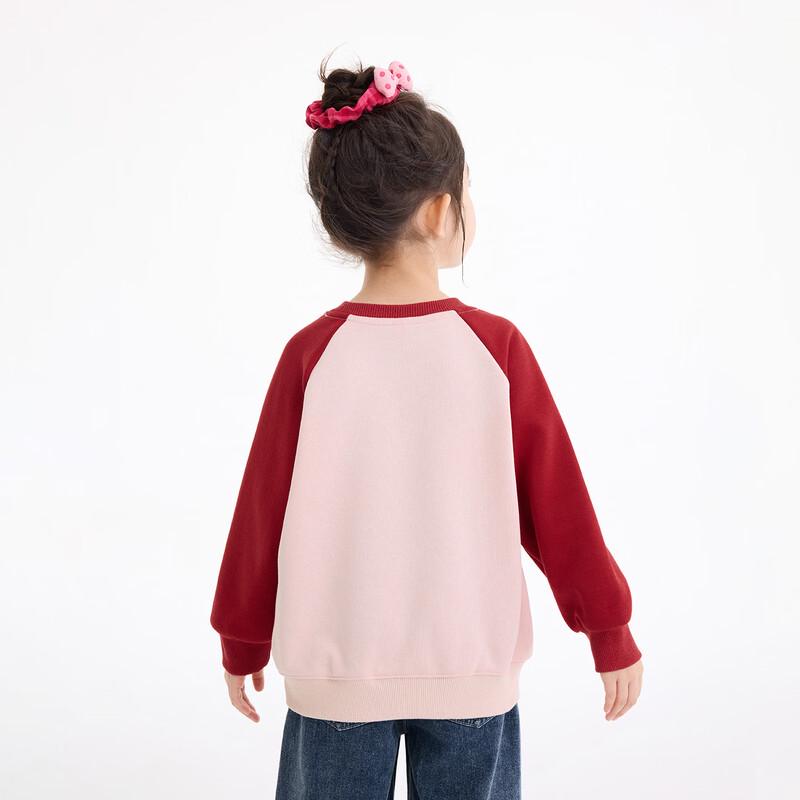 Girls' Cartoon Print Colorblock Sweatshirt