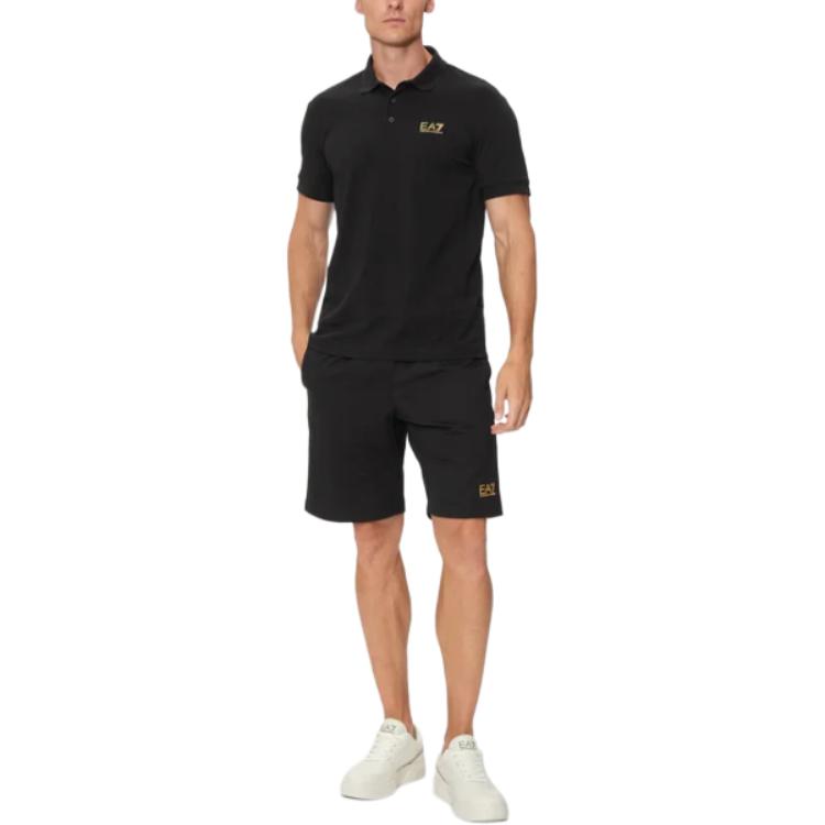 EMPORIO ARMANI EA7 Polo Shirt Men's Black 8NPF14-PJVQZ-0208