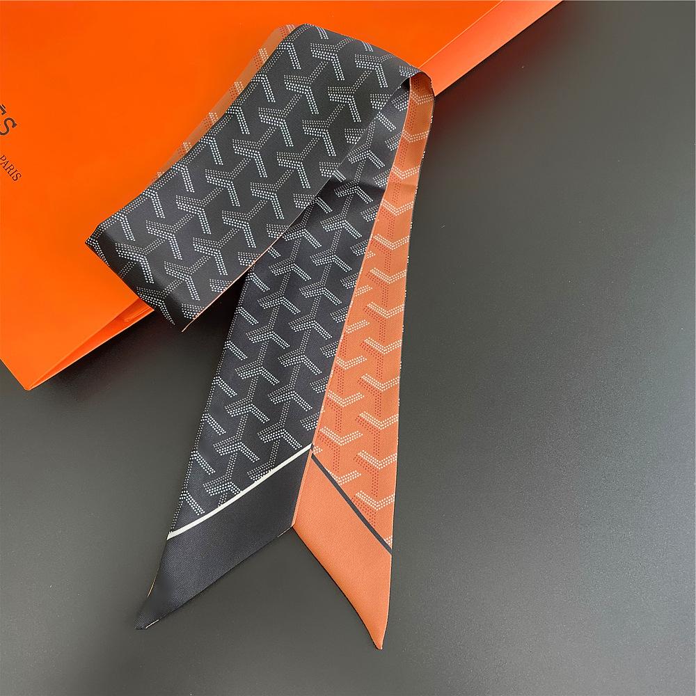 Spring New Women'S Y-Shaped Headband, Small Scarf, Small Scarf, Wrapped Bag Handle, Ribbon