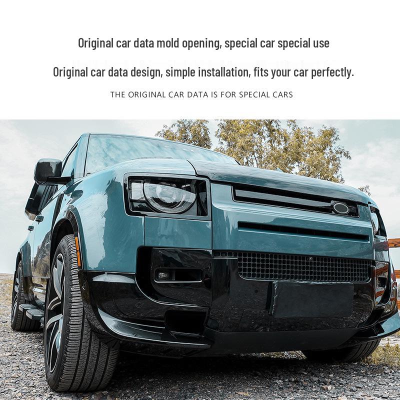 Land Rover New Defender Front Bumper Aerodynamic Kit: Lip, Corner Covers, & Fins