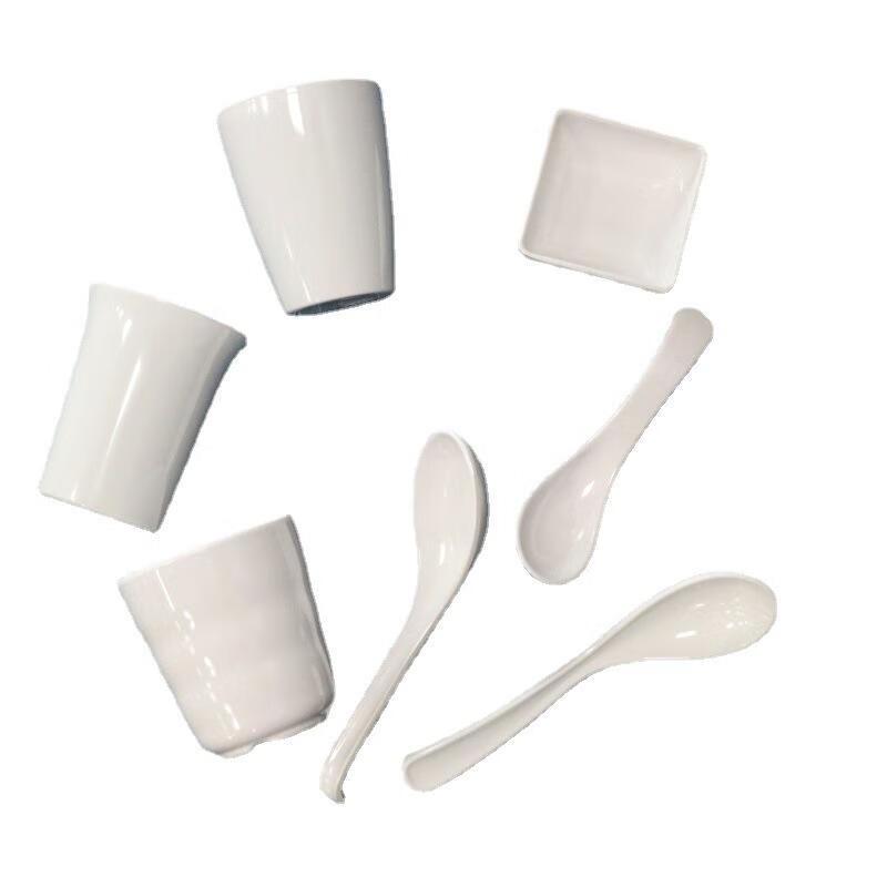 JINGRX White Melamine Plastic Water Cups (10-pack)