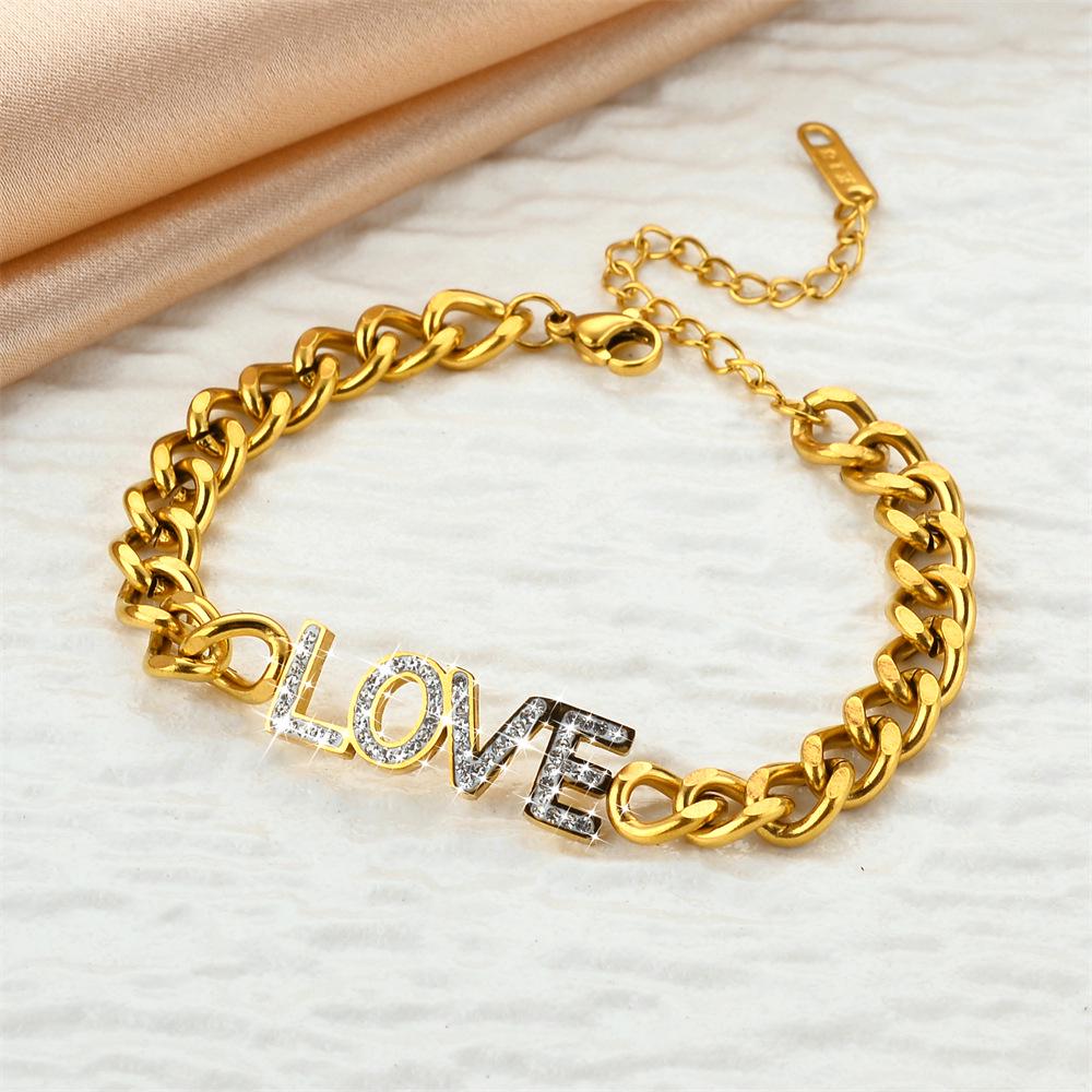 Korean Titanium Steel Four-Leaf Clover Bracelet - Women's Fashion, Versatile & Non-Fading Jewelry