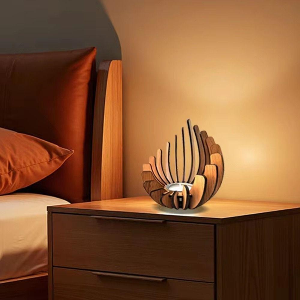 Manual Assembly Wooden Candle Holder Handmade Candles Lamp Stand Tea Light Holder  Party Decoration