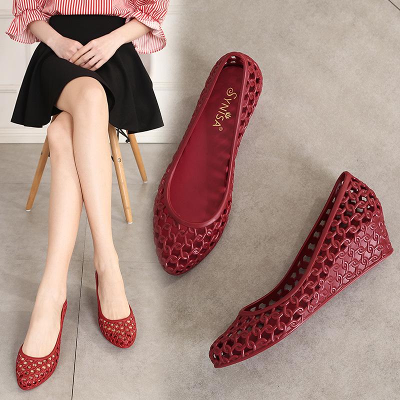 Fashion Summer Fashion Jellies Footwear Woman Flats Soft Clogs Platform Casual Female Sneakers Low Heels Dress New Creepers Shoes