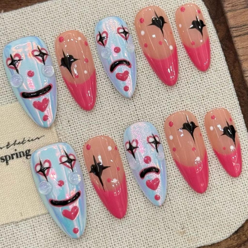 10pcs Hand Painted Gel Press Nails Beautiful Luxury Customized Design Handmade Press On Nails