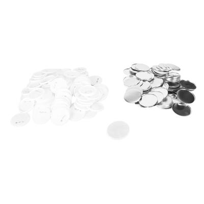 100 Sets Blank Button Badge Parts Set for Button Making Machine DIY Round Shape Rustproof Button