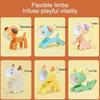 Mini LED Night Light Dog Deer DIY Foldable Desk Lamps Desktop Kids Room Bedside Bedroom Decor Holiday Cute Gifts Ornament