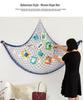 Mediterranean Style Cotton Rope Decorative Fishing Net with Shells for Wall Decor