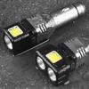 Car Flashlight Bright Rechargeable LED Lamp Fit 12V/24V Double-beam Car Charging Flashlight with USB and Type-C Ports