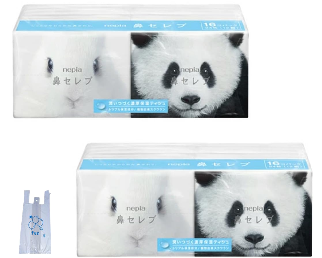 

Napia Hana Celebrity Pocket Tissue 24 Sheets x 16 Pack x 2 Original Plastic Bag Included Tissue Paper [Bulk Purchase] (12 Pairs)