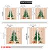 2pcs,2D plane printing Window Curtain Christmas tree_ gift box_ snowflake Durable 100% Polyester Fabric (without rod)