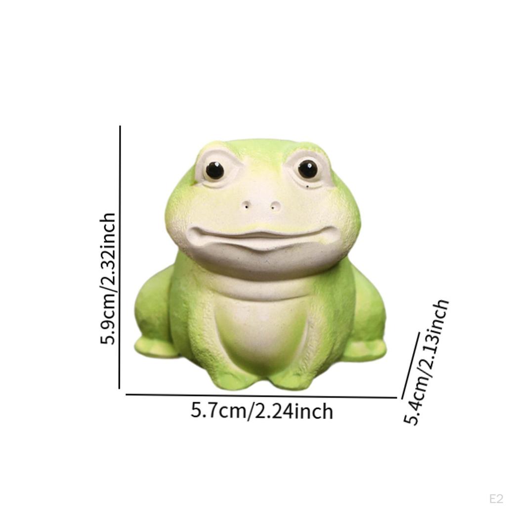 Miniature Frog Statue Clay Mini Tea Pet,Table Centerpiece,Desk Small Sculpture for