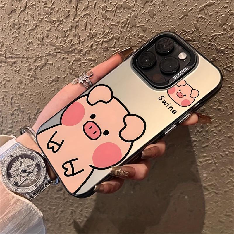 Cute Pink Pig Phone Case Suitable for iPhone 16 15 14 13 12 11 Pro/ Max /Plus Shock-proof Back Cover Anti-fingerprint