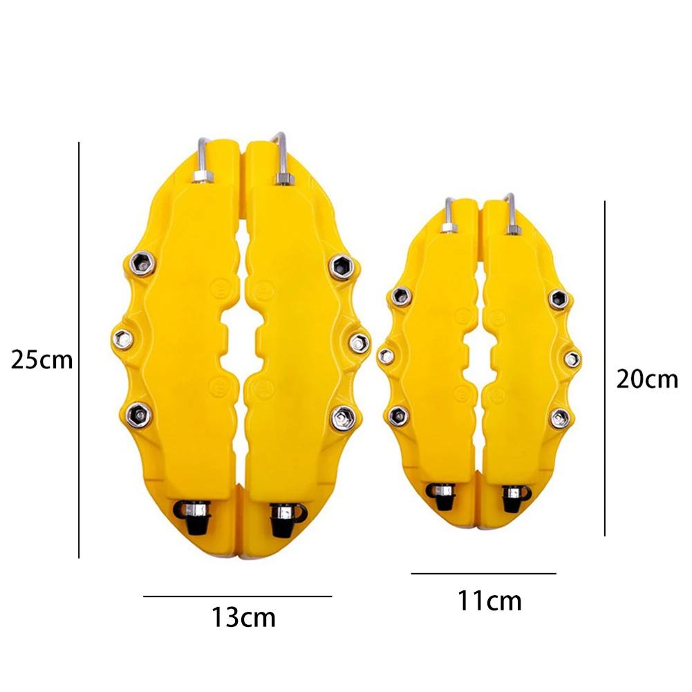Car Caliper Cover Kits 3D Style Accessories Brake Caliper Front/Rear Replacement  YELLOW Parts Accessories