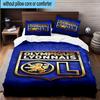 3pcs Lyon Football Crest Printed Bedding Set Duvet Cover Closure Includes 1 Duvet Cover & 2 Pillowcases Bedding Sets Home Decor Gifts