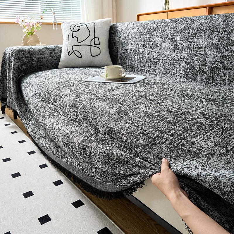 High Sense Chenille Sofa Handtuch Bezug Stoff Four Seasons Universal Sofa Kissenbezug Universal All-Inclusive Bezug Decke