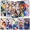 Cartoon Ensemble Stars Luxury Phone Case For iPhone 15 13 14 12 11 Pro MAX XR X SE XS 7 8 Plus Silicone Black Protection Cover