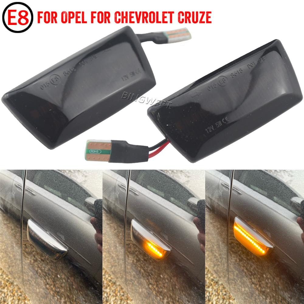 For Opel Insignia Astra H Corsa D Zafira B For Chevrolet Cruze Led Dynamic Side Marker Turn Signal Light Sequential Blinker Lamp