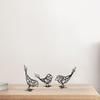 Bird Statue Iron Figure Set for Home Decoration, Animal Sculptures, Table Ornaments Living Room,