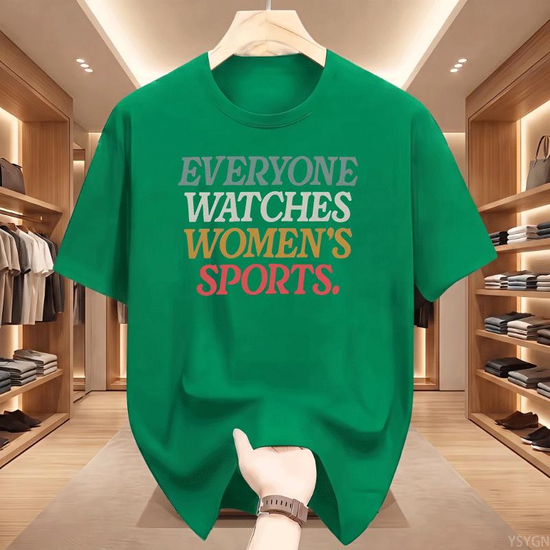 Everyone Watches Unisex Sports T Shirt Sports Tee Feminist Graphic Tshirts Short Sleeve Tshirt Youth Tee Streetwear Clothing Tops