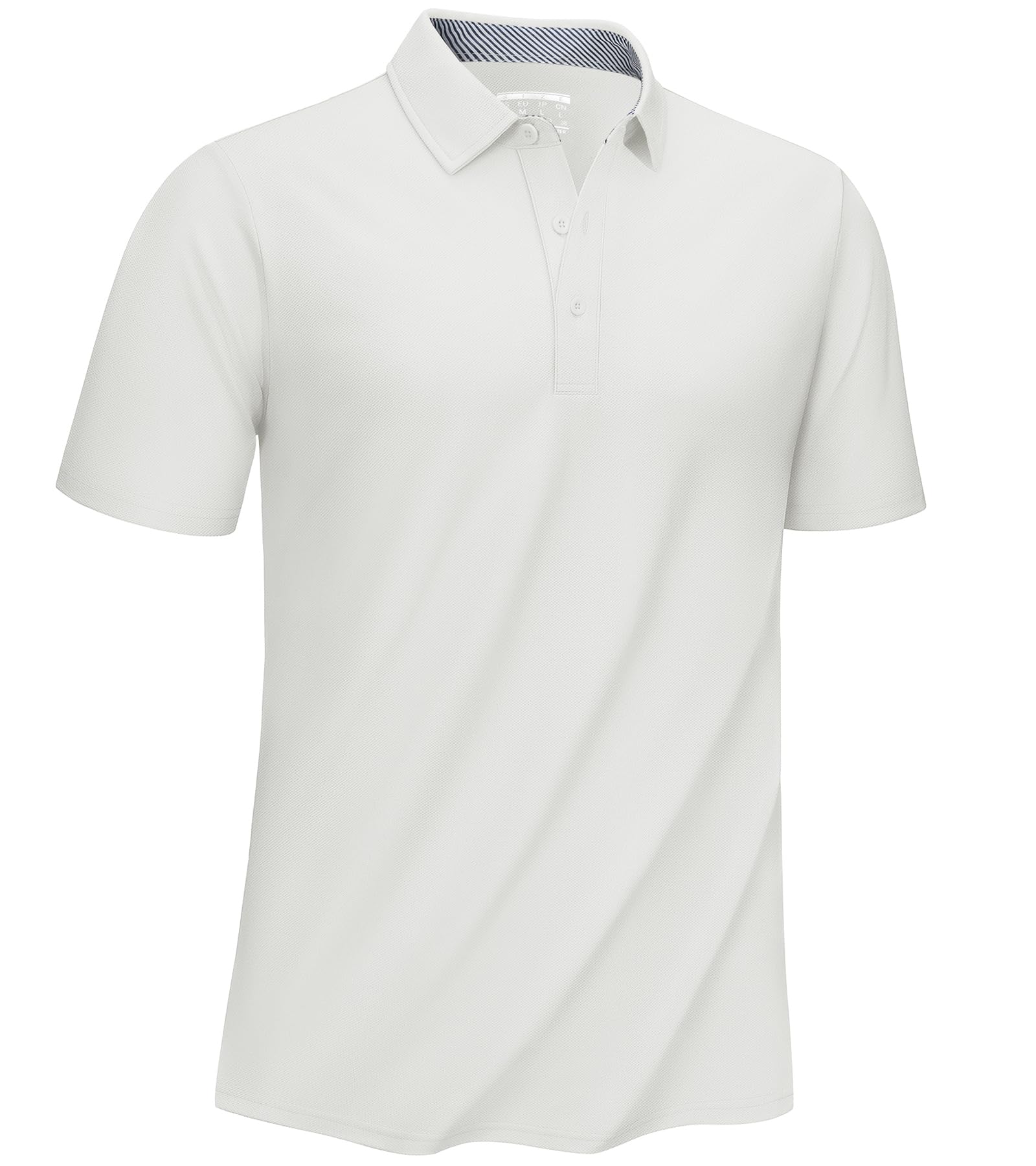

KEFITEVD Short Sleeve White Polo Cool to the for and Size 4XL Men s Shirt, Lightweight, Touch, Quick-Drying, Cotton, Breathable, Golf, Running, белый